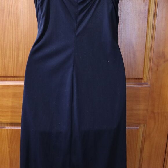 Dress Barn Y2K Black Formal Homecoming Prom Vintage Slim Dress Whimsy Goth LG - Picture 10 of 15